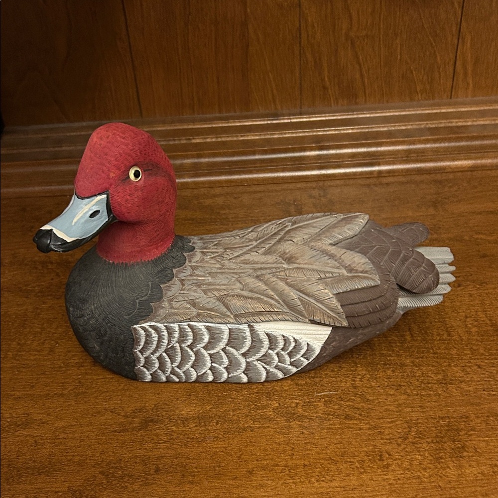 Duck Decoy Wooden Red Head Drake